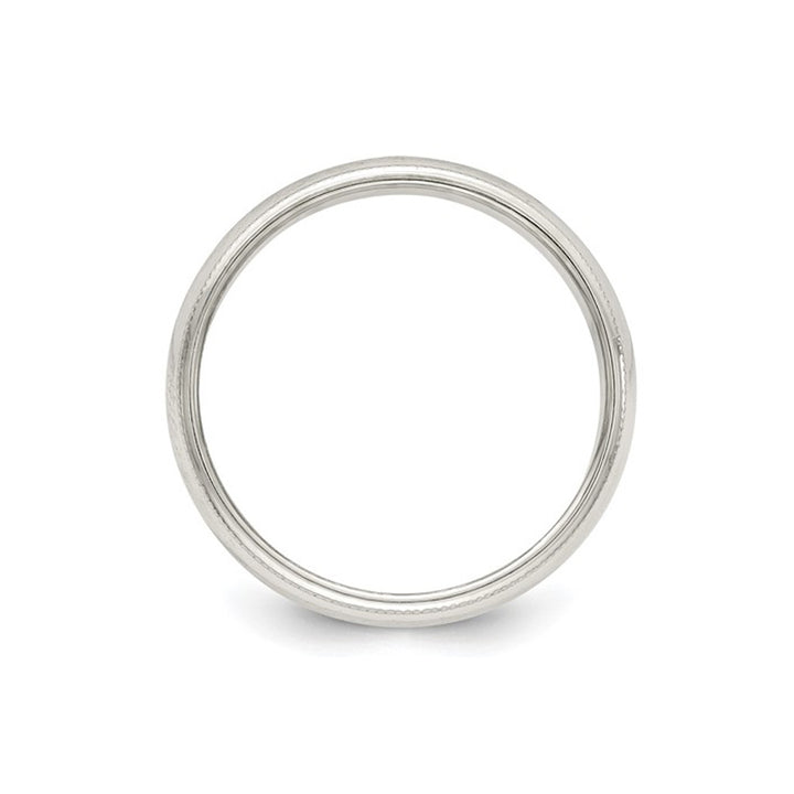 Ladies or Mens Milgrain Wedding Band Ring in Sterling Silver (5mm) Image 2
