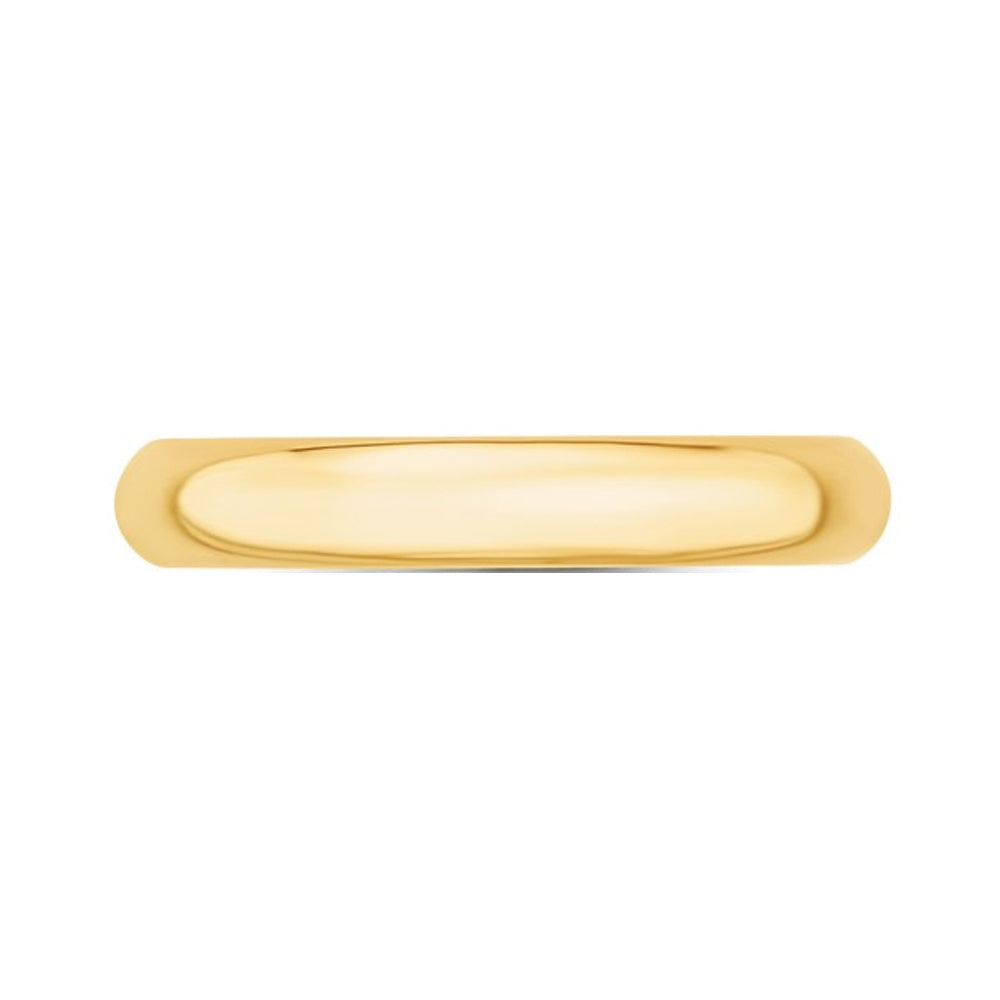 Ladies 10K Yellow Gold 4mm Polished Wedding Band Ring Image 4