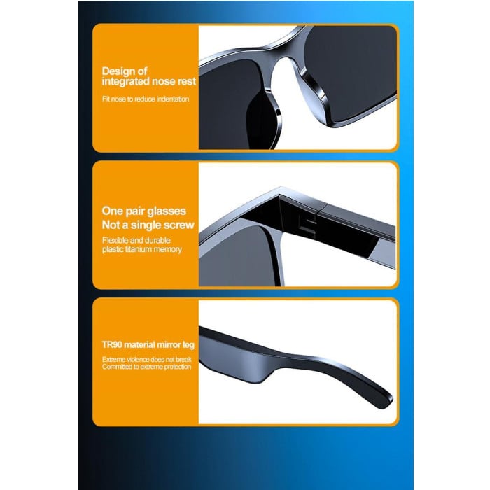 Smart Bluetooth Sunglasses Light Sports Running Headset Glasses Open-ear Audio With Speaker Image 3