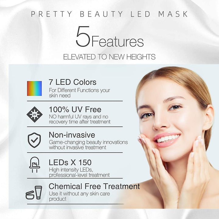 Led Face Photon Mask Skin Rejuvenation Facial Skin Care Mask 7 Color Therapy Image 3