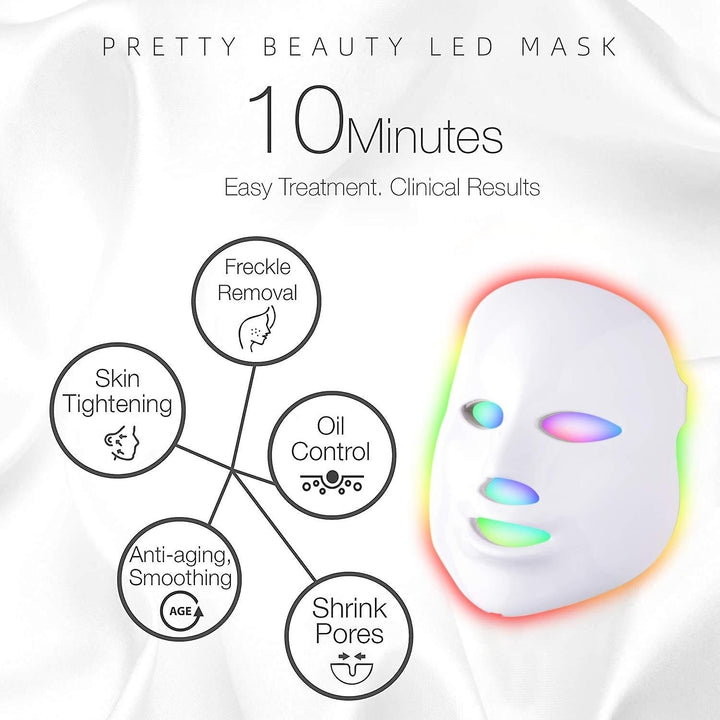 Led Face Photon Mask Skin Rejuvenation Facial Skin Care Mask 7 Color Therapy Image 4