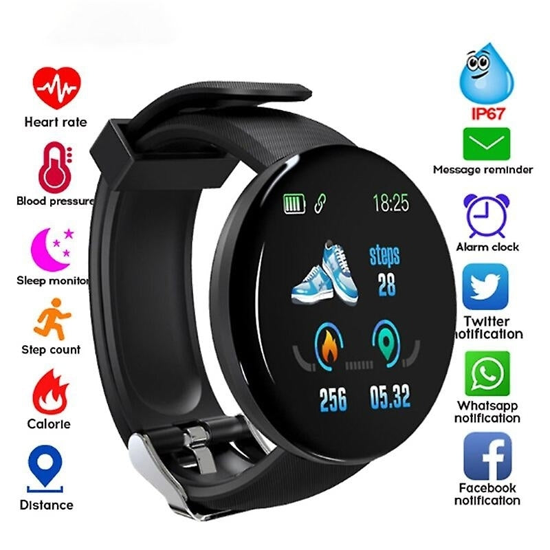 Smart Watch Waterproof Fitness Watch With Heart Rate Blood Pressure Monitor For Android Ios Image 2