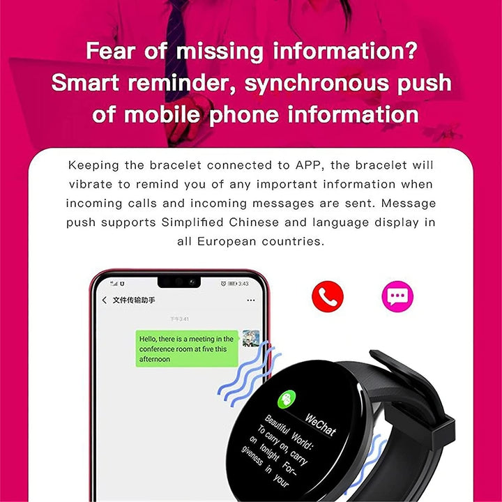 Smart Watch Waterproof Fitness Watch With Heart Rate Blood Pressure Monitor For Android Ios Image 4