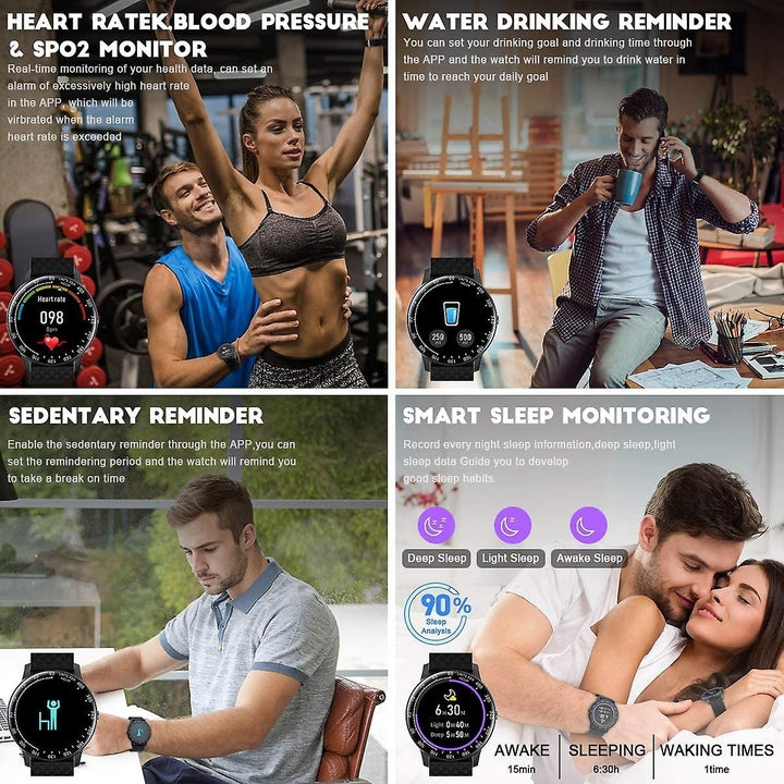 Smart Fitness Watch Tracker With Blood Pressure Heart Rate Monitor Ip67 Waterproof Image 4