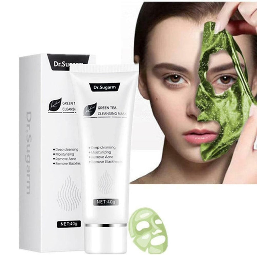 Green Tea Mask Face Peel Tearing Mask Blackhead Remover Acne Deep Cleansing Treatment Image 1