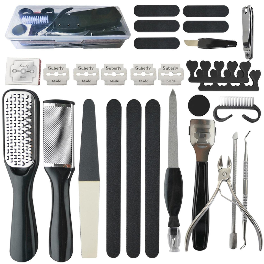 23pcs Pedicure Kit Foot File Set Stainless Steel Foot Care Tools Dead Skin Callus Remover Image 1