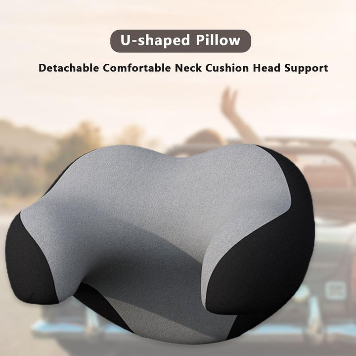 Car Seat Headrest U Shaped Pillow Detachable Memory Foam Neck Cushion Soft Travel Pillow Image 2