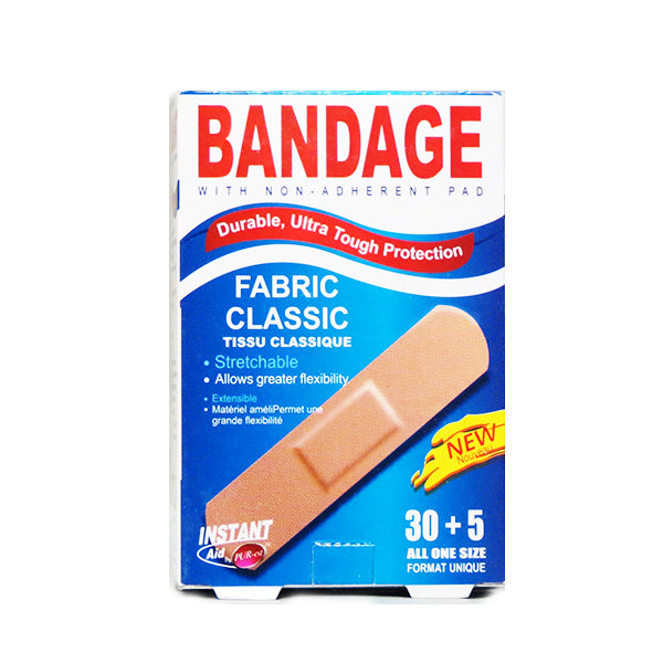 Purest Instant Aid Fabric Classic Bandages (35 in 1 Pack) Image 1