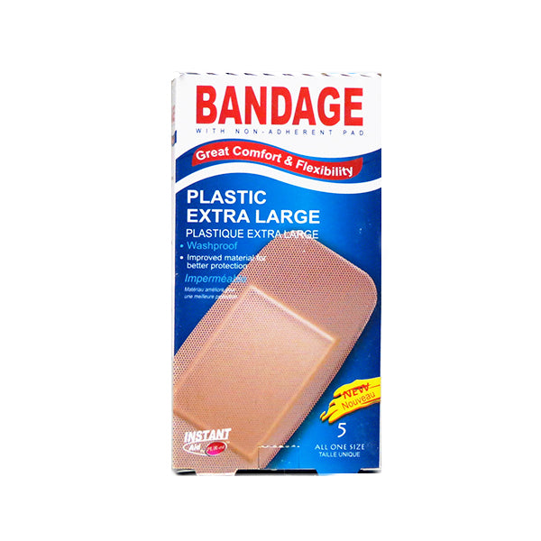 Purest Instant Aid Plastic Extra Large Bandages (5 in 1 Pack) Image 1
