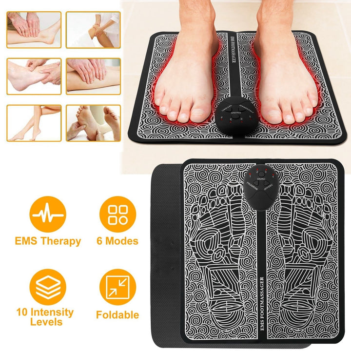 EMS Foot Massage Pad Electric Stimulator Massager Unit Leg Reshaping Muscle Pain Relax Image 1