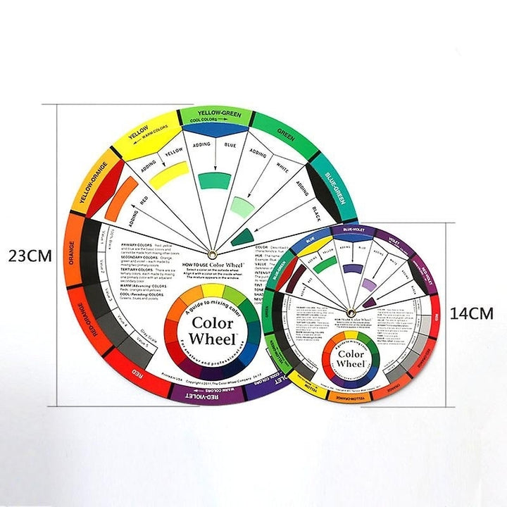 Tattoo Pigment Color Wheel Mix Round Nail Polish Gel Palette Wheel Paper Card Color Guide Image 2