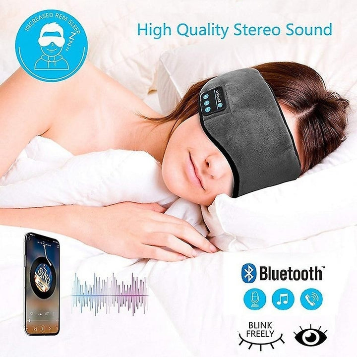 Sleep Headphones Bluetooth Eye Mask Music Travel Sleeping Handsfree Mask Image 4