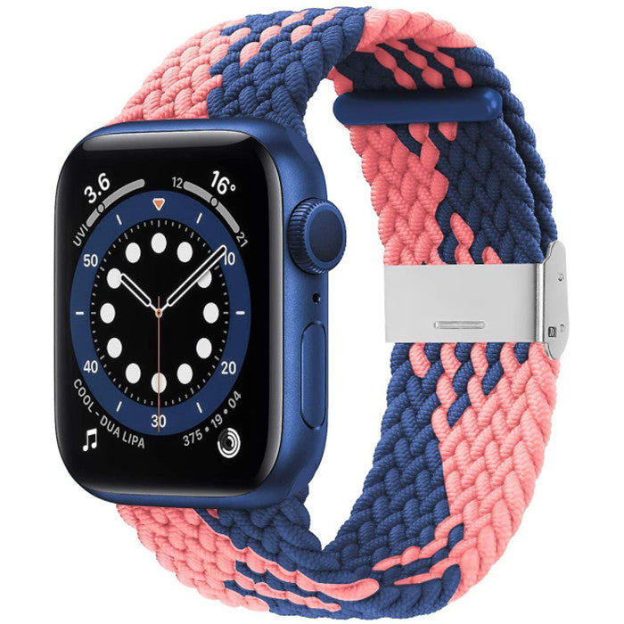 Braided Band With Buckle Compatible With Apple Watch Adjustable Solo Loop Image 1