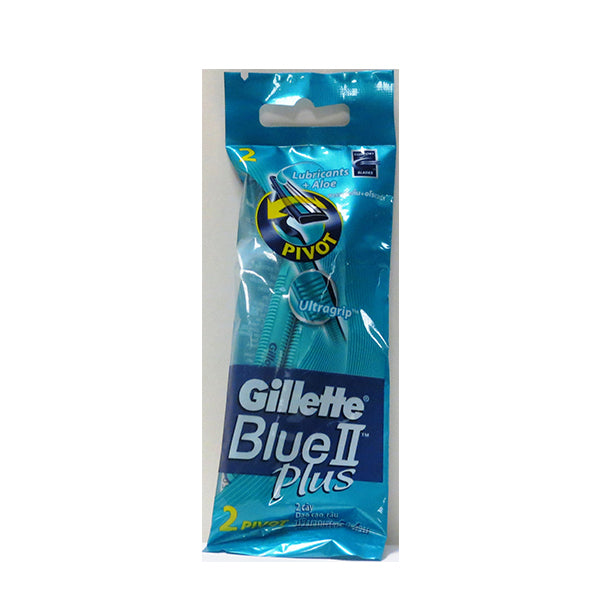 Gillette Blue II Plus Razor Blades 2 in 1 Pack Image 1