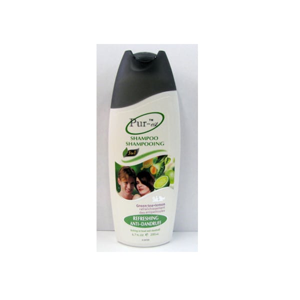 Purest Refreshing Anti-Dandruff Shampoo with Green Tea+Lemon 200ml Image 1