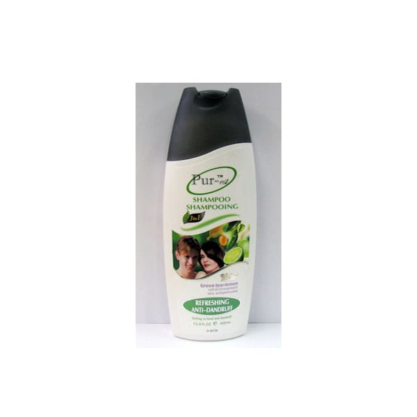 Purest Refreshing Anti-Dandruff Shampoo with Green Tea+Lemon(400ml) Image 1