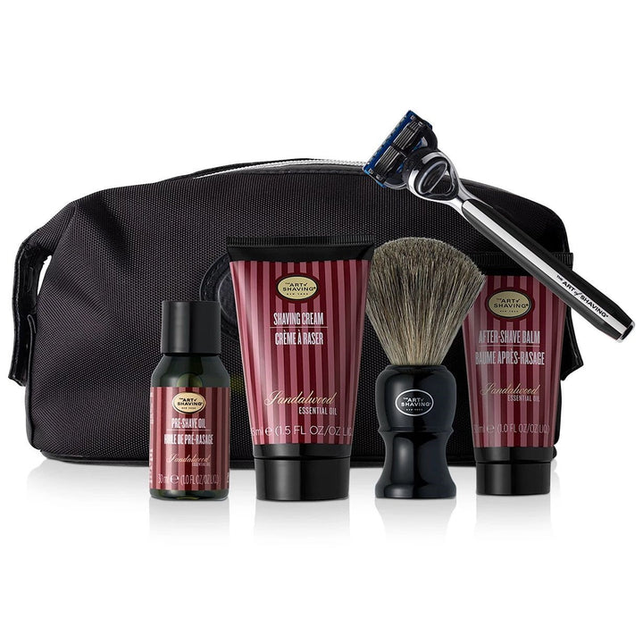 The Art of Shaving 5 Piece Travel Kit with Morris Park Razor Sandalwood Image 4