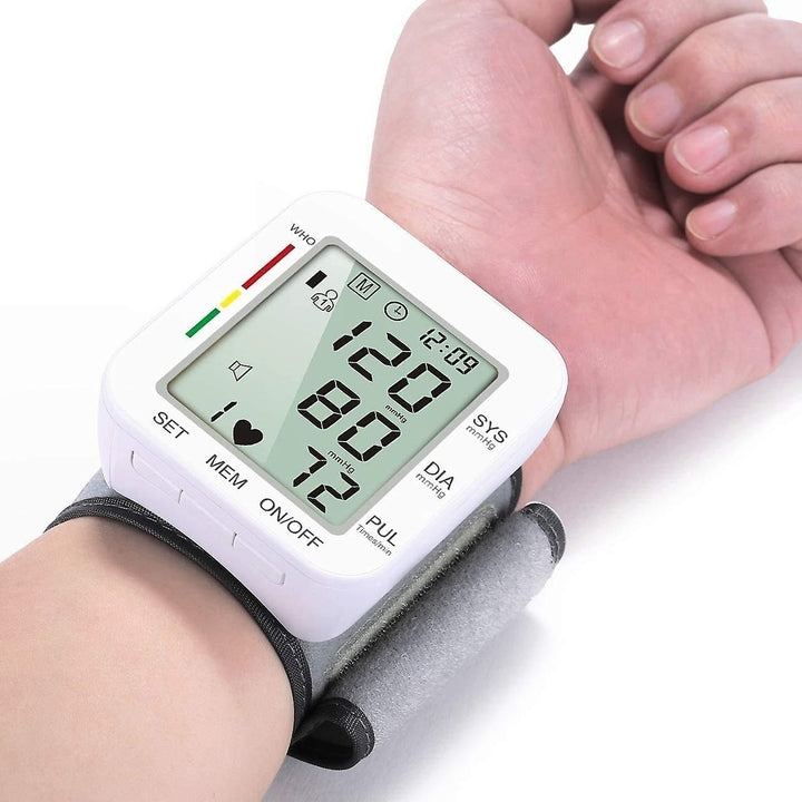 Wrist Bp Blood Pressure Monitor Automatic Voice Broadcast Home Use Bp Machines Image 2