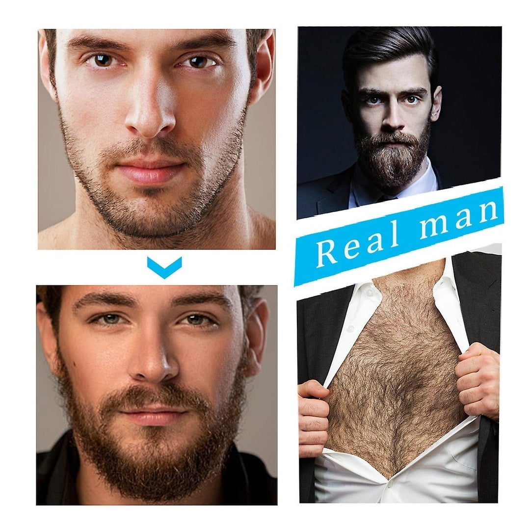 4pcs Bread Growth Kit Men Beard Care Set Hair Growth Enhancer Grooming Tool Image 4