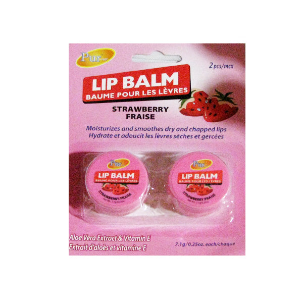 Purest Lip Balm- Strawberry (2 in 1 Pack) Image 1