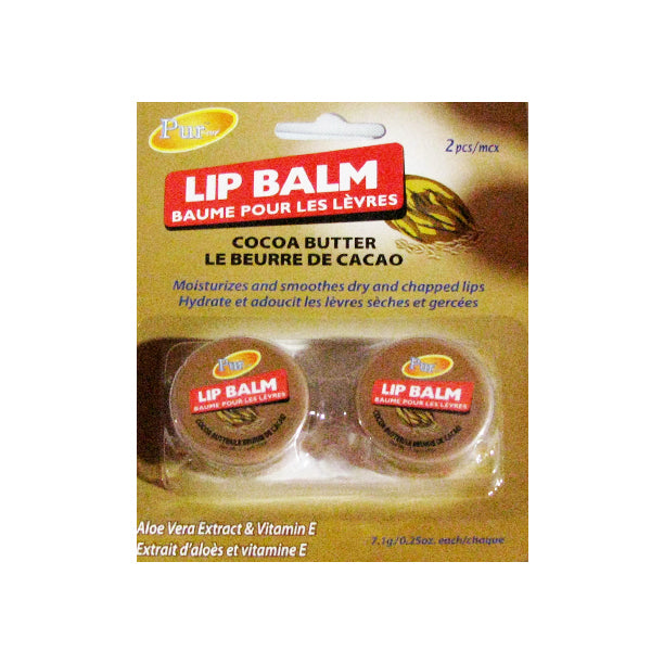 Purest Lip Balm- Cocoa Butter (2 in 1 Pack) Image 1