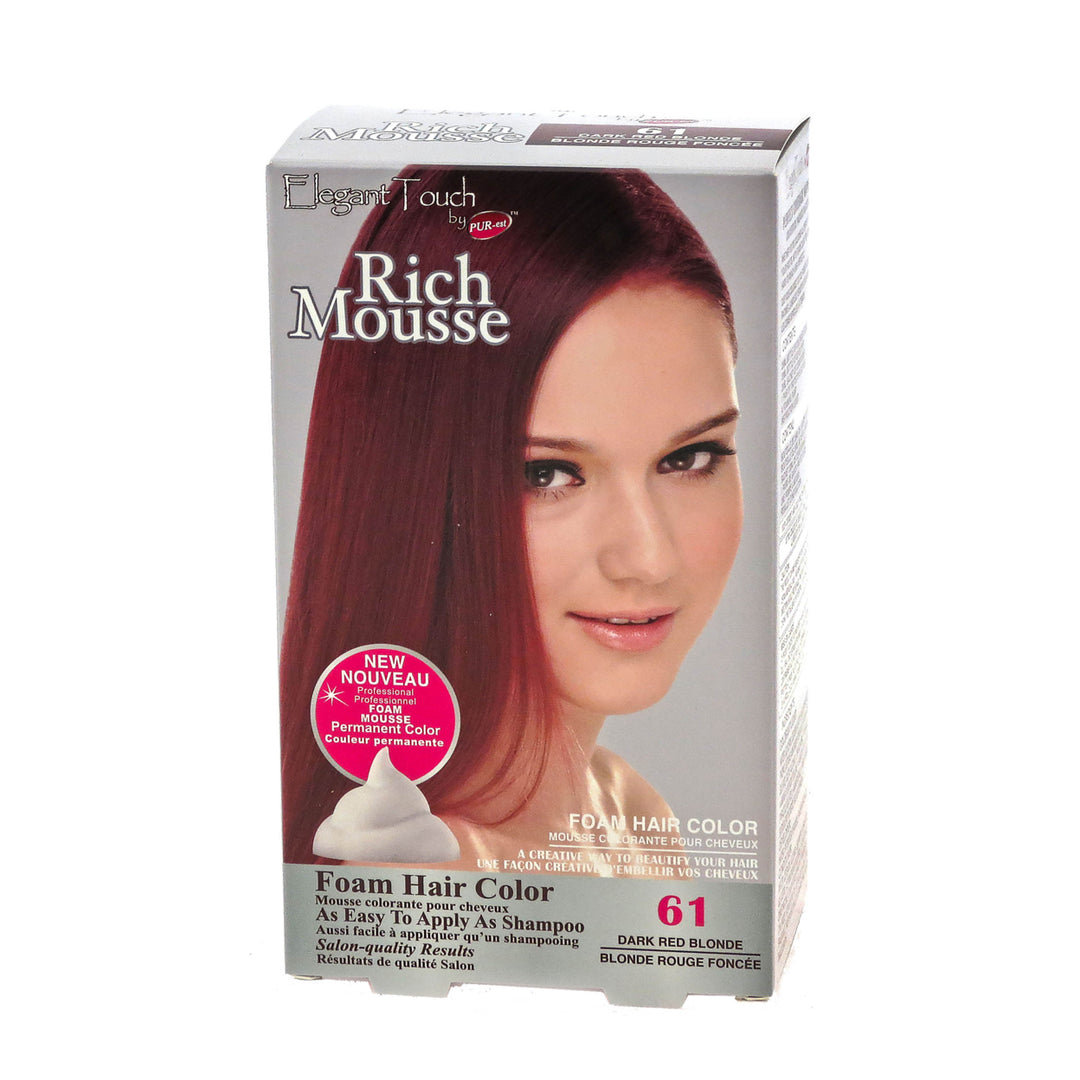 Foam Hair Color Rich Mousse Dark Red Blonde 61 Elegant Touch by PUR-est Image 1