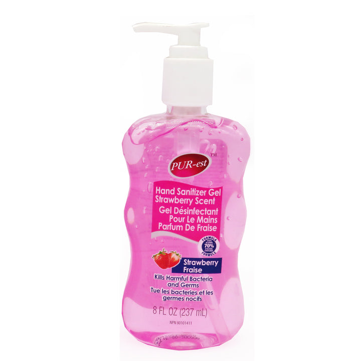 Hand Sanitizer Gel 70 Ethyl Alcohol (237 ml Pk Of 3))Strawberry Scented Based Instant Liquid Kills 99.9 of Germs Image 2