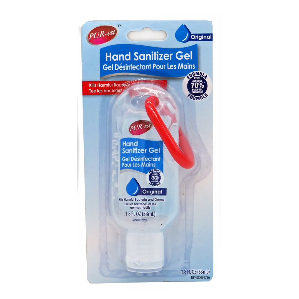 Sanitizer Gel Antibacterial 53ml bottles with Flip Top Caps Carabiner Clip Pack Of 3 Image 2