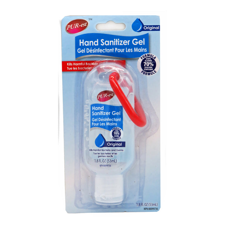 Sanitizer Gel Antibacterial 53ml bottles with Flip Top Caps Carabiner Clip Pack Of 3 Image 2