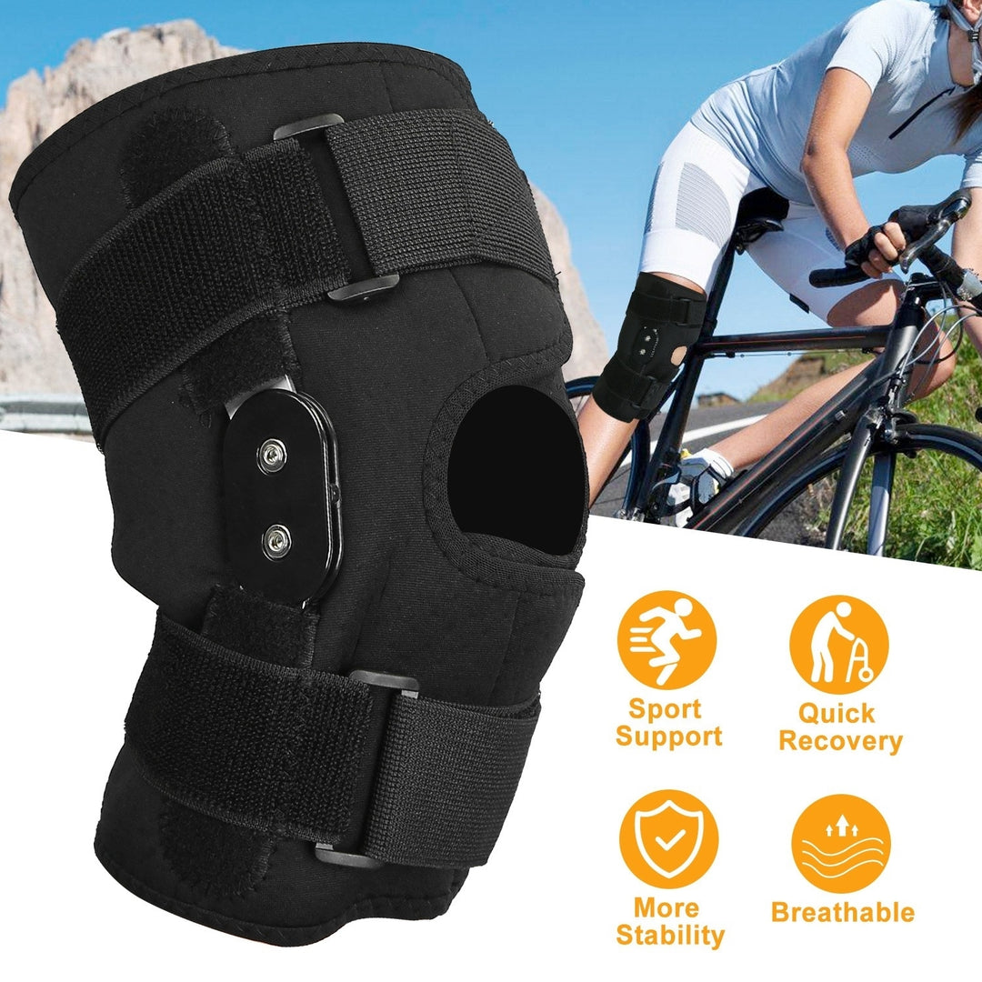 Sport Knee Brace Adjustable Open Patella Knee Support Compression Knee Wrap Image 1