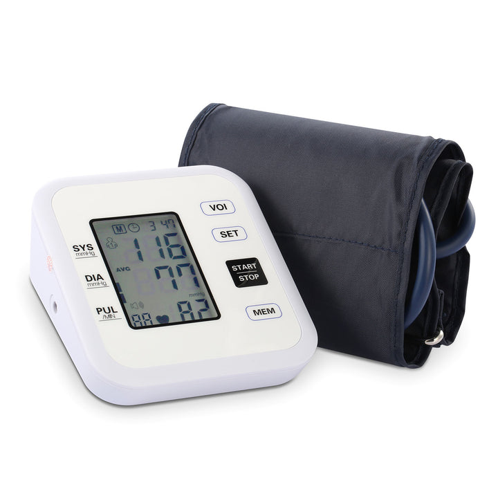 Arm Blood Pressure Monitor Adjustable Cuff 8.7-12.6in Voice Broadcast 2 Users Image 1