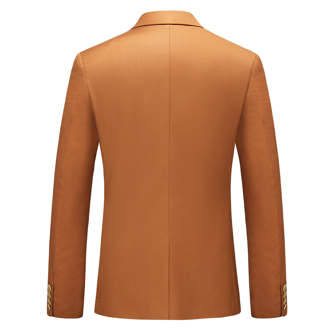 Men Blazer Business Casual Stylish Solid Color One Button Slim Fit Spring Summer Party Date Blazer Jacket Daily Image 4