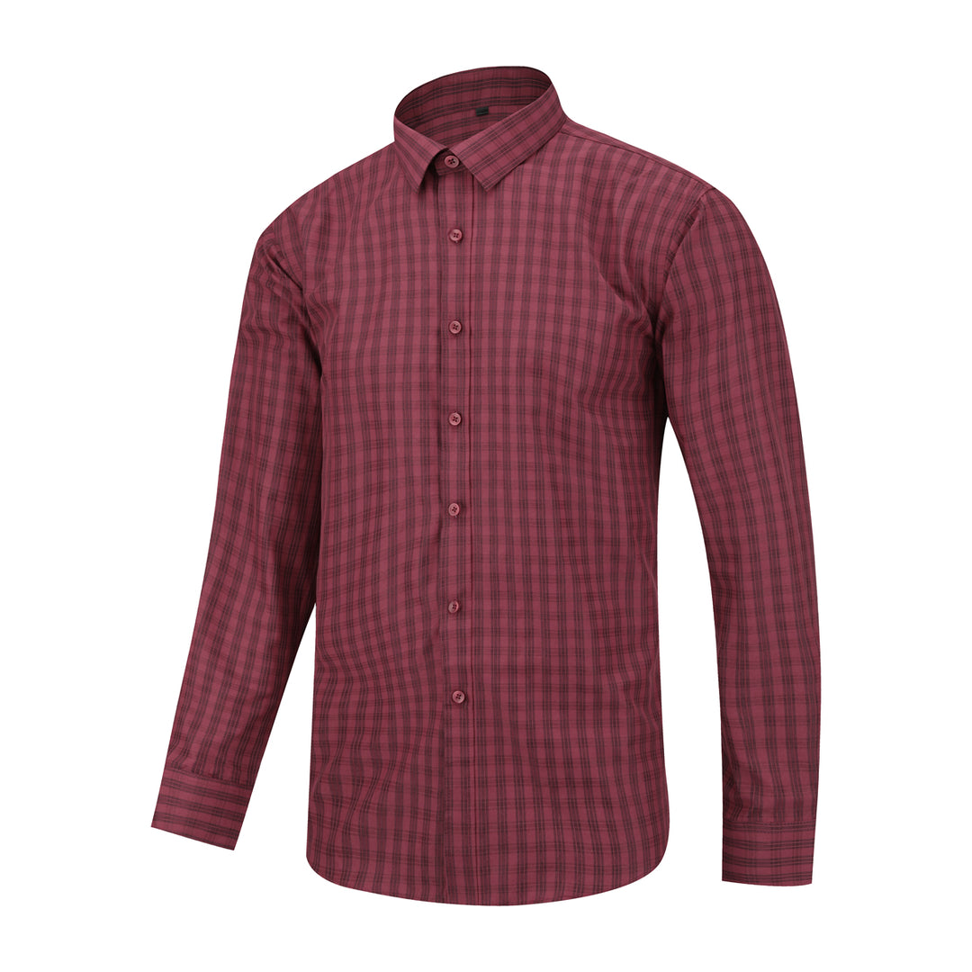 Plaid Shirt Men Long Sleeve Retro Checkered Work Business Spring Autumn Single Breasted Fashion Slim Fit Shirts Image 4