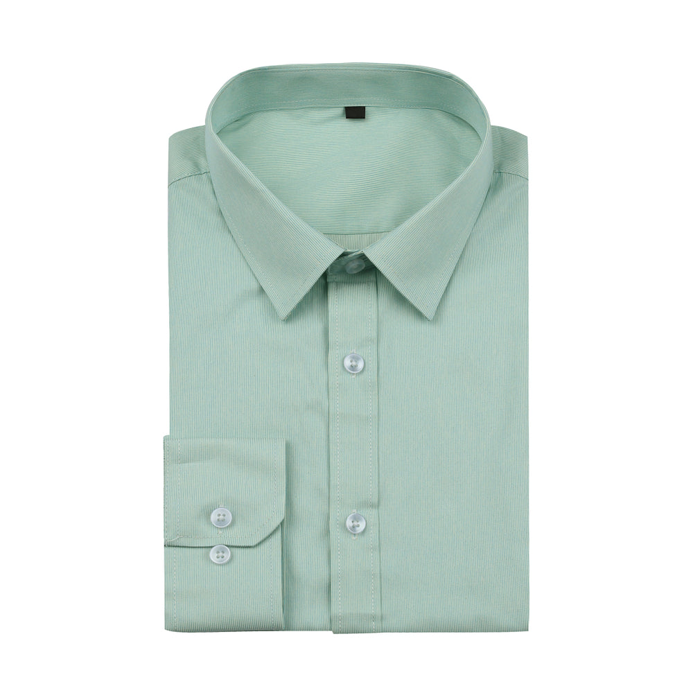 Spring Autumn Long Sleeve Shirt Men Fashion Solid Color Lapel Slim Fit Business Casual Top Elegant Work Wear Image 2