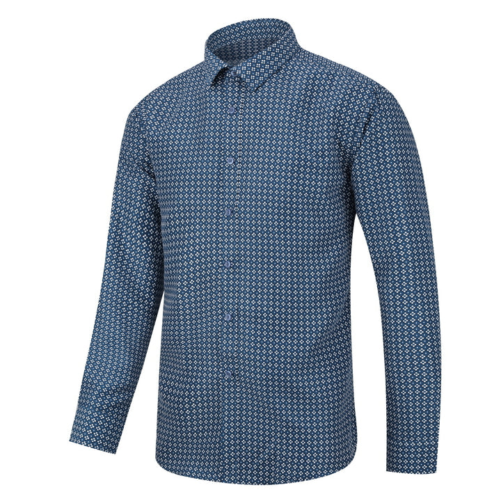 Dress Shirt Long Sleeve Men Print Shirt Business Casual Slim Fit Stylish Vacation Spring Autumn Tops Image 4