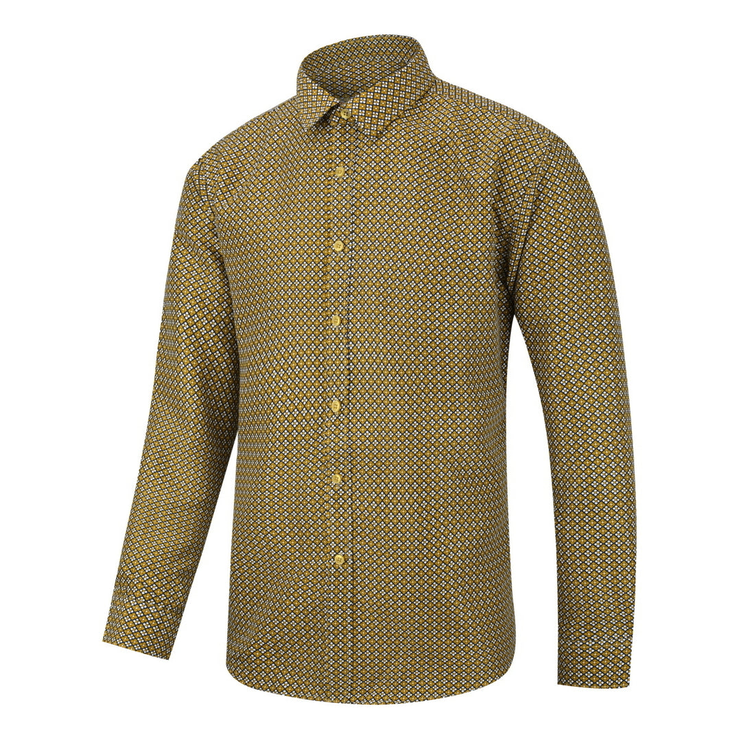 Vintage Long Sleeve Shirt Men Printing Regular Fit Lapel Leisure Social Shirts Spring Autumn Office Wear Dress Shirt Image 4