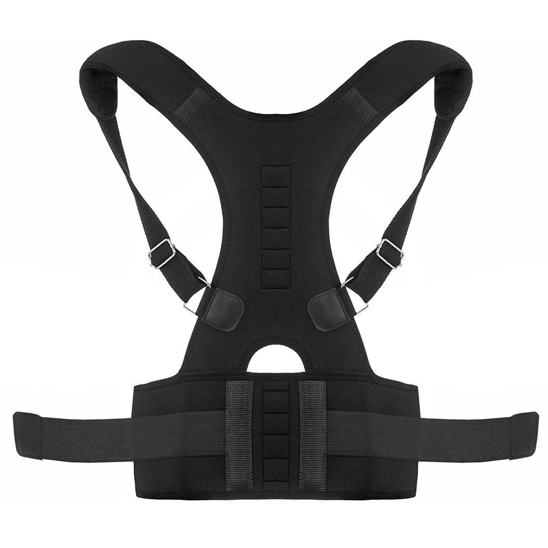 Unisex Posture Corrector Support Magnetic Lumbar Back Posture Support Belt Adjustable Upper Back Braces Image 1
