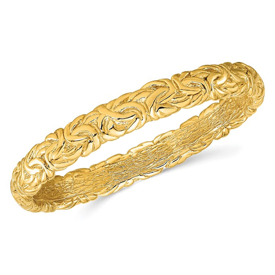 Sterling Silver Gold-tone Textured Bangle Bracelet Image 1