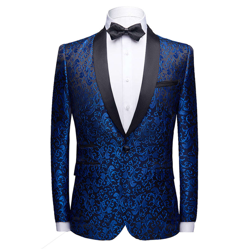 Men Blazer Luxury Printing Single Button Wedding Party Date Streetwear Fashion Autumn Business Casual Jacket Image 2
