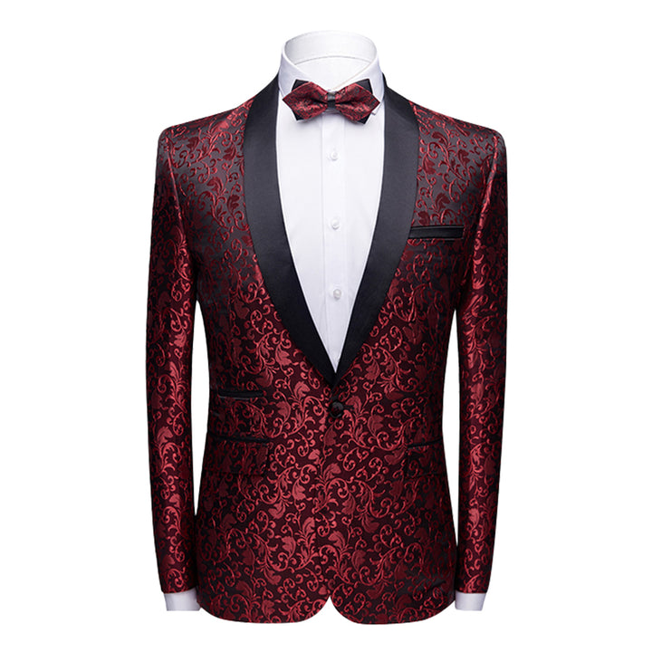 Men Blazer Luxury Printing Single Button Wedding Party Date Streetwear Fashion Autumn Business Casual Jacket Image 3