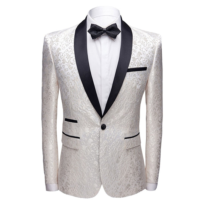 Men Blazer Luxury Printing Single Button Wedding Party Date Streetwear Fashion Autumn Business Casual Jacket Image 4