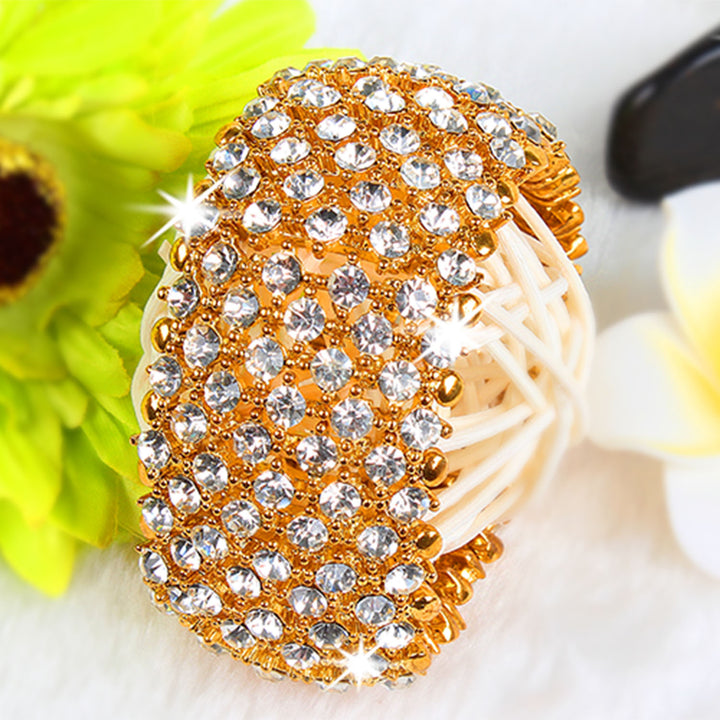 Noble Burnished Gold Bling Rhinestone Bracelet Image 2