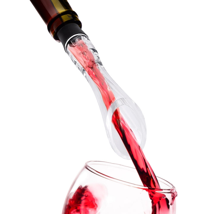 Wine Aerator Pourer Attachable Spout Drip Stopper Food Grade Plastic Transparent Image 1