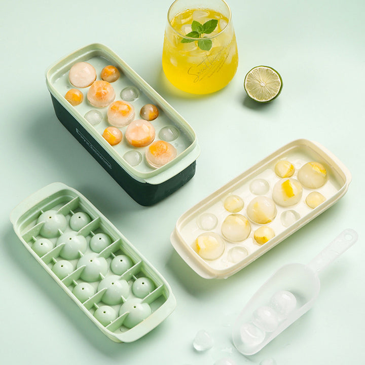 Ice Cube Maker Silicone Household Easy-Release Ice Ball Mold Ice Cube Tray With Removable Lid Image 1