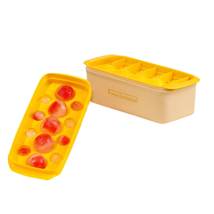 Ice Cube Maker Silicone Household Easy-Release Ice Ball Mold Ice Cube Tray With Removable Lid Image 1