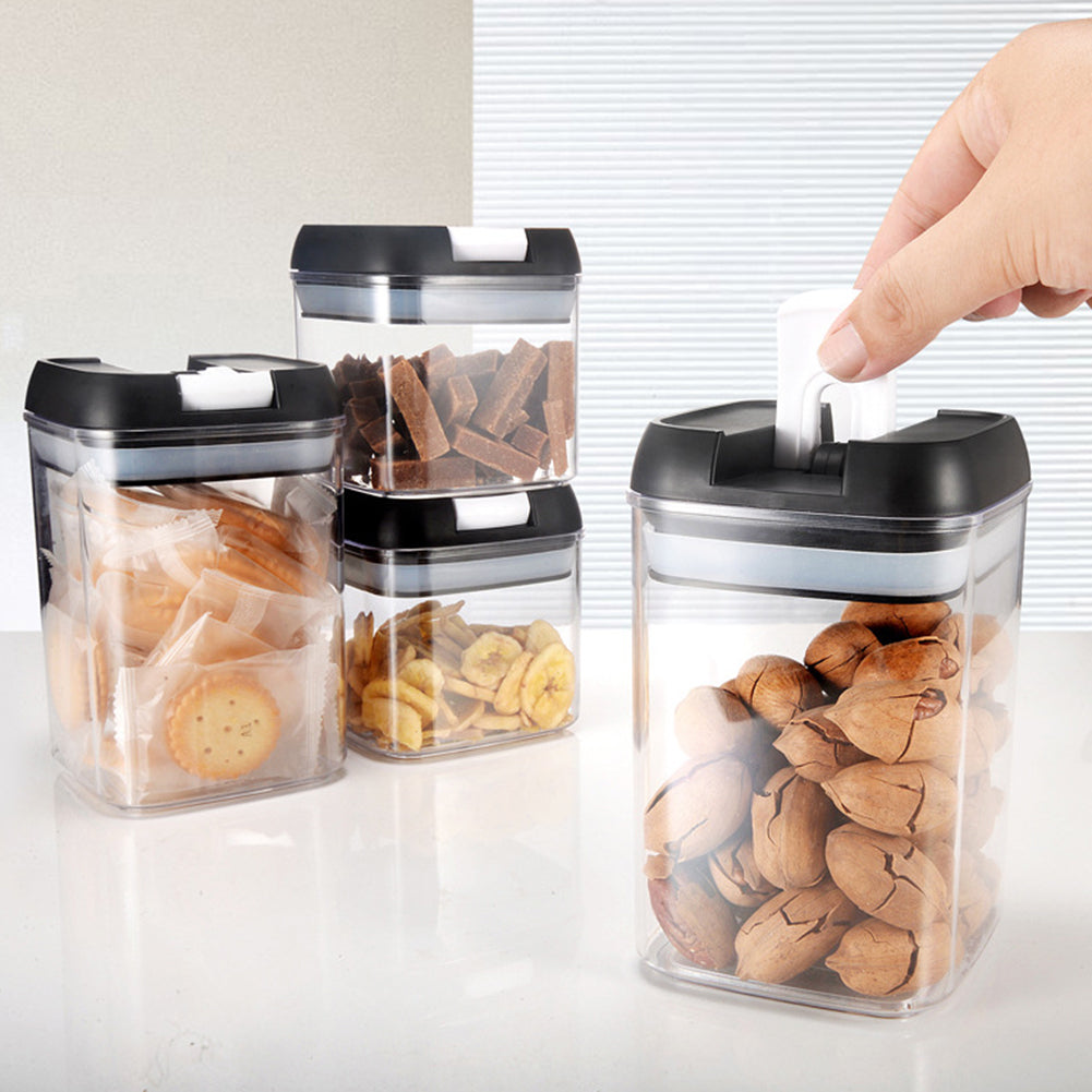 7PCS Storage Jars With Lids Kitchen Moisture-proof Sealed Jar Food Storage Container Set Transparent Storage Box Image 4