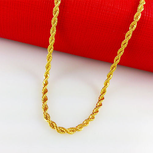 14K Gold Filled 3MM Rope Chain 24" Unisex Image 1