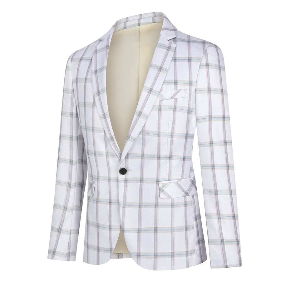 Mens Plaid Blazer Sport Coats Jackets Casual Checkered Image 1