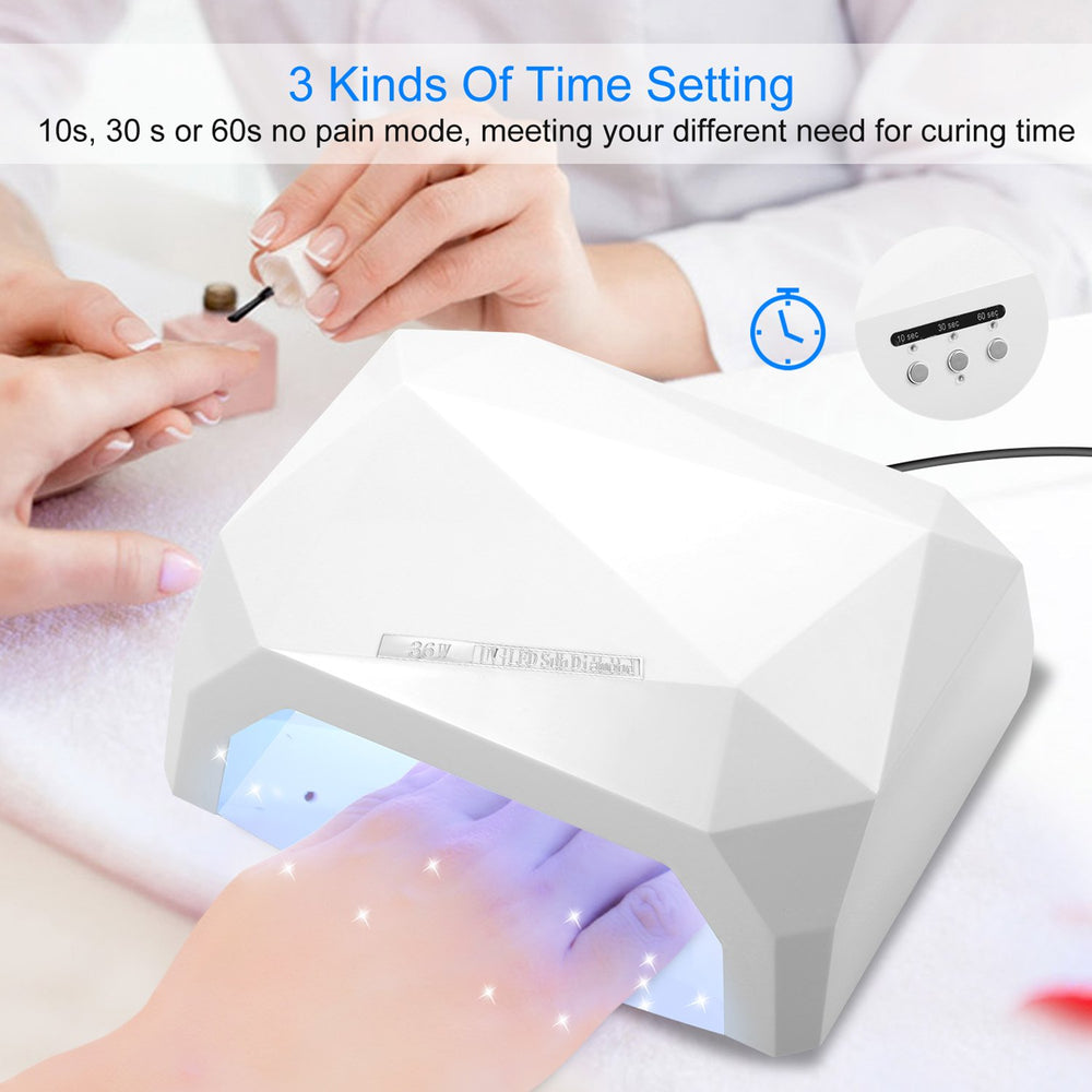 36W UV LED Nail Lamp Curing Machine 15 LEDs Portable Gel Dryer US Plug Image 2