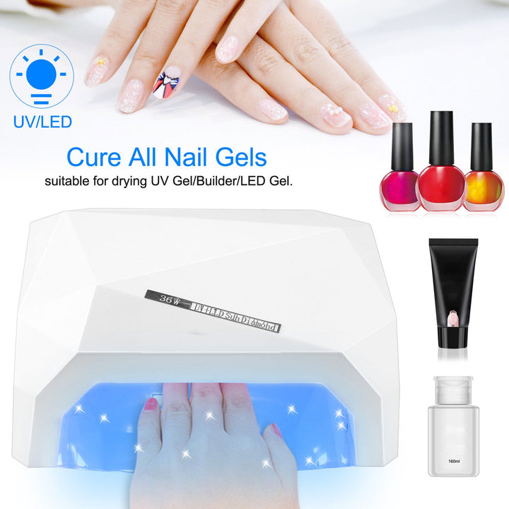 36W UV LED Nail Lamp Curing Machine 15 LEDs Portable Gel Dryer US Plug Image 4